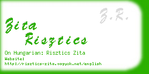 zita risztics business card